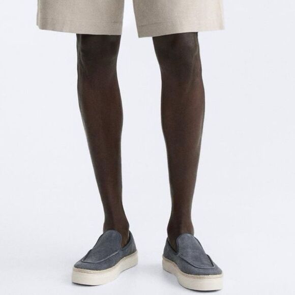 Zara Men's Casual Leather With Suede Blue Loafers Size US 7 UK 6 EUR 39 NWOT - Picture 4 of 17